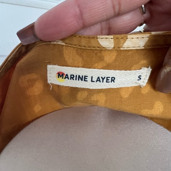 Marine Layer Tie Printed wrap Top Sz S - Picture 9 of 10
